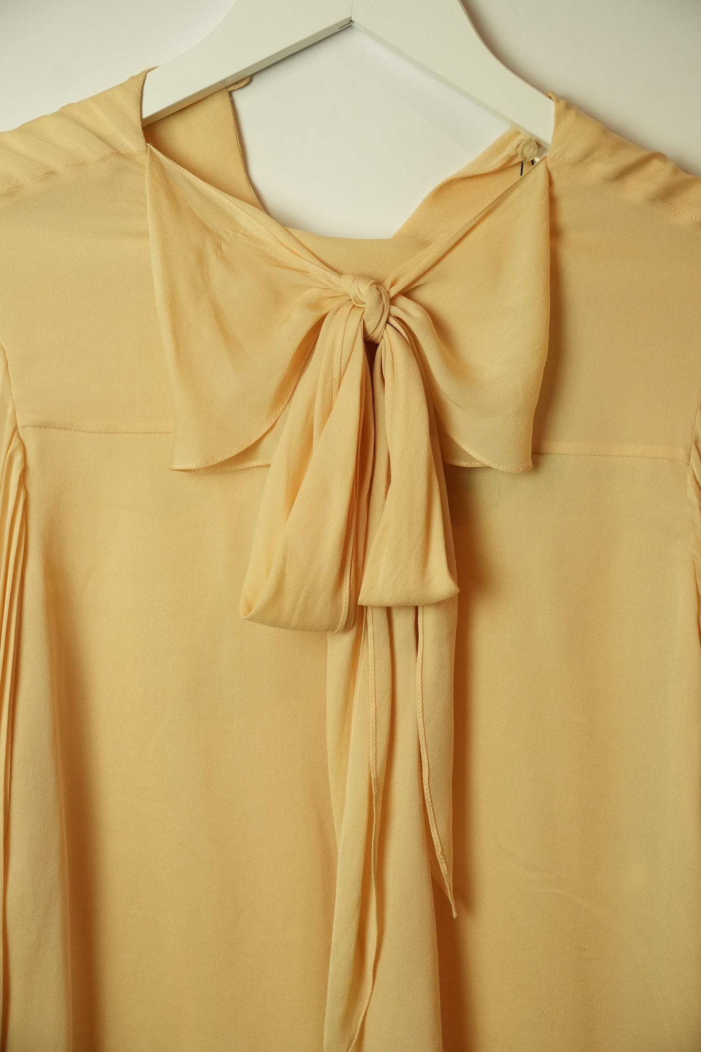 Chloe Silk Pleated Balloon Sleeve Blouse