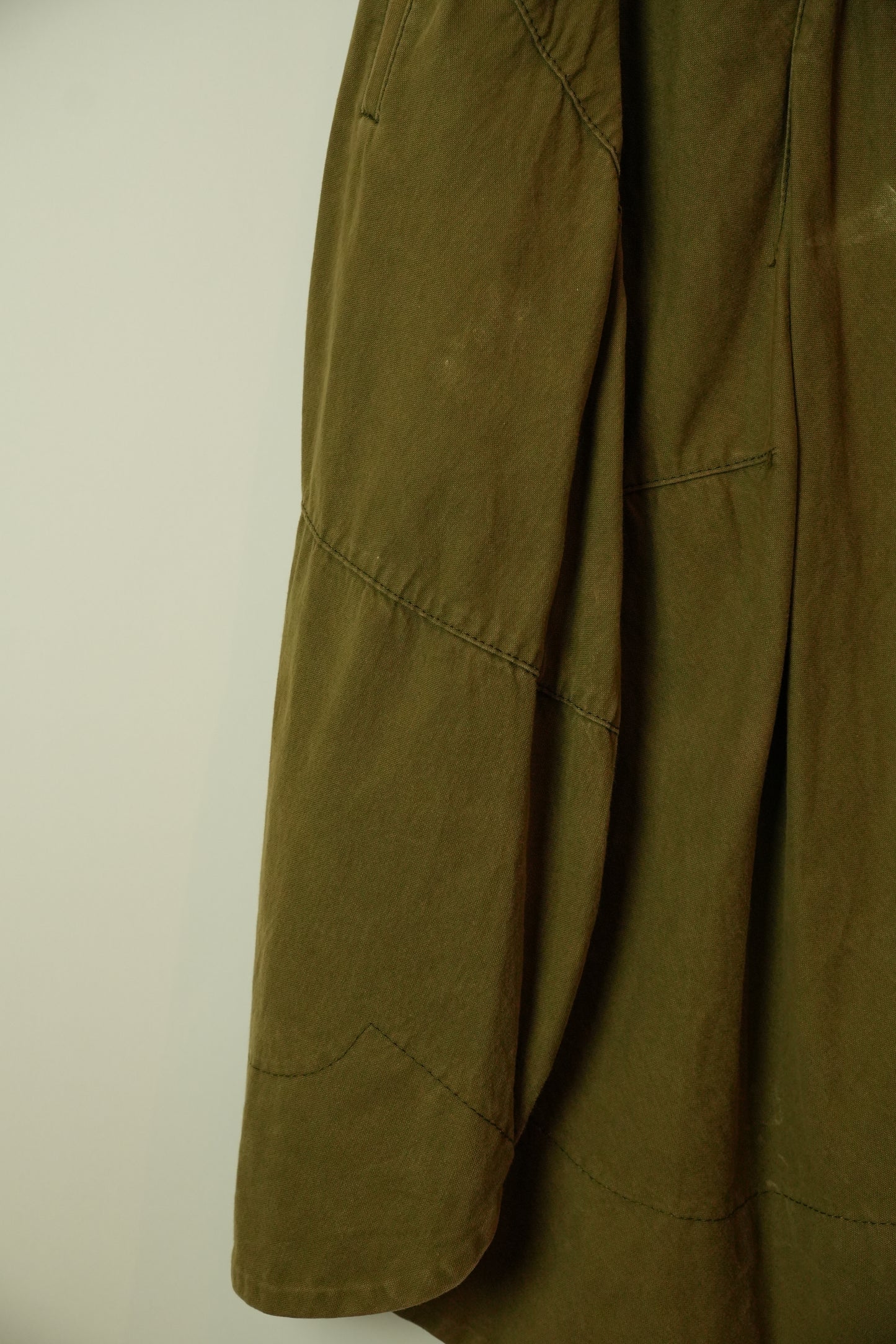 Comme Des Garcons Khaki Cotton Bubble Skirt