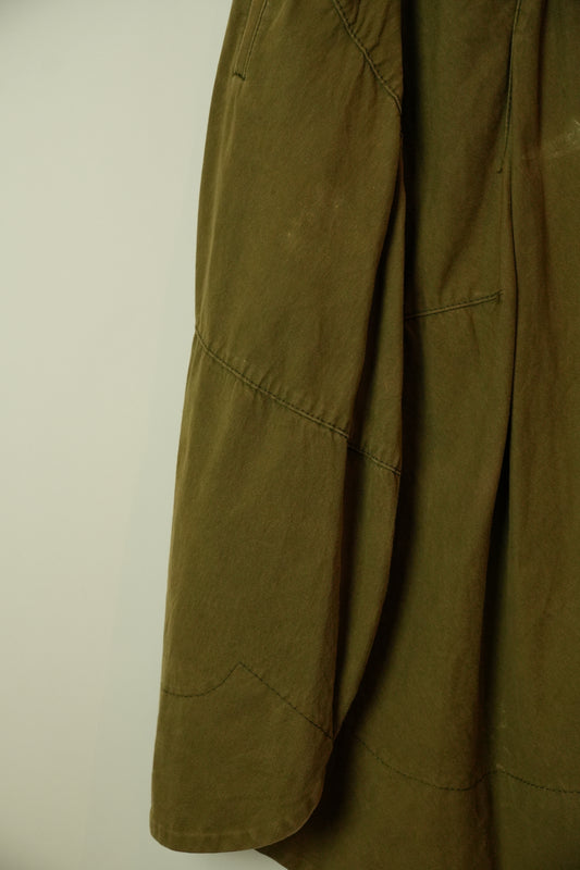 Comme Des Garcons Khaki Cotton Bubble Skirt