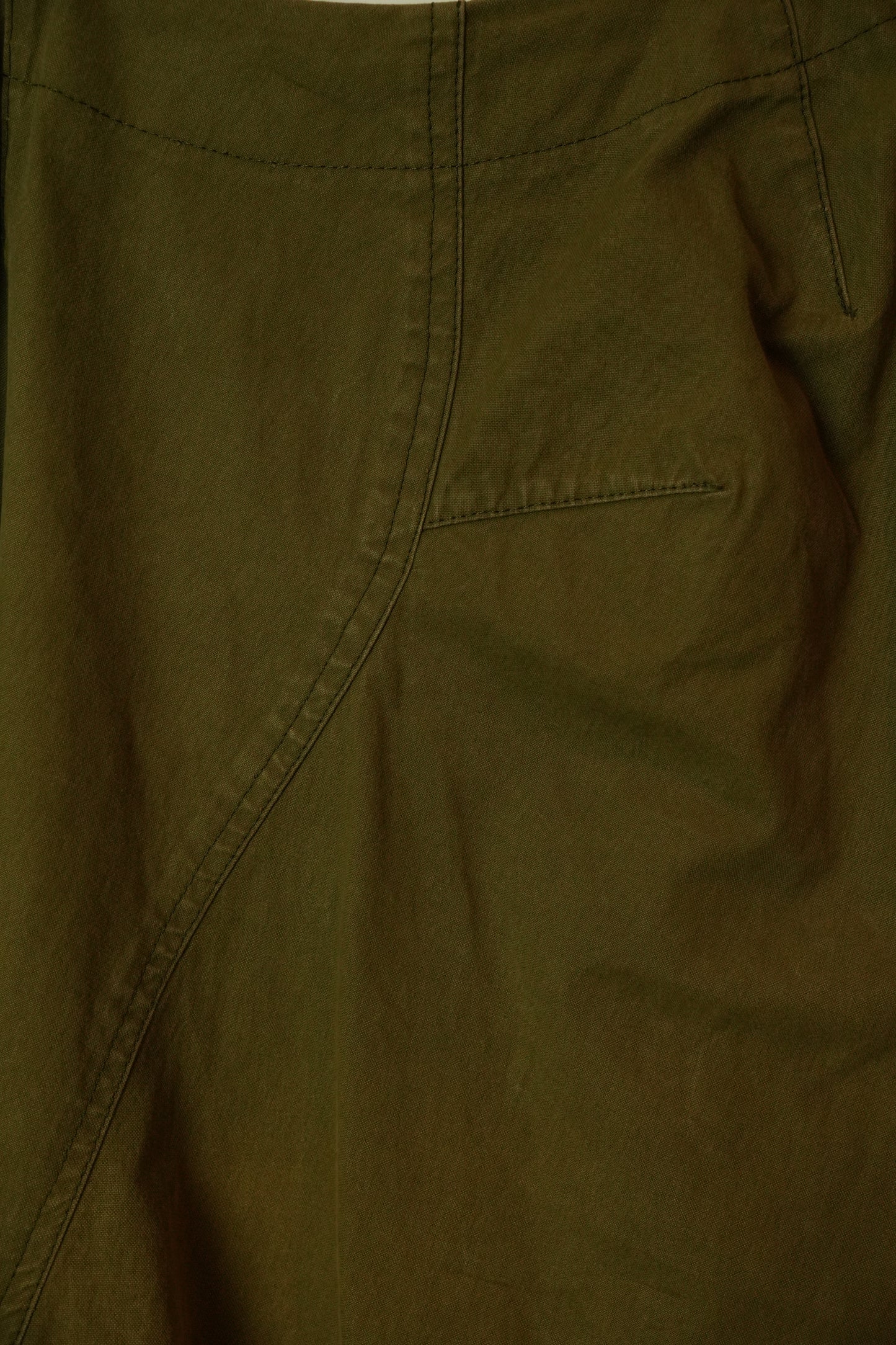 Comme Des Garcons Khaki Cotton Bubble Skirt