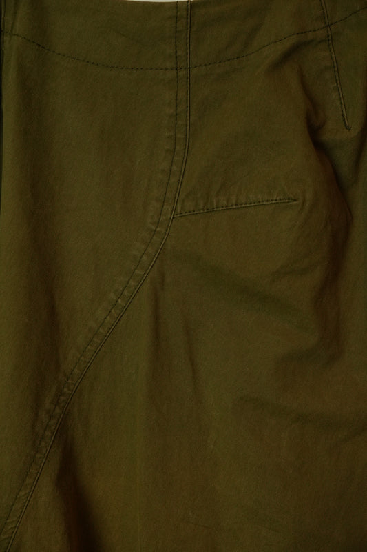 Comme Des Garcons Khaki Cotton Bubble Skirt