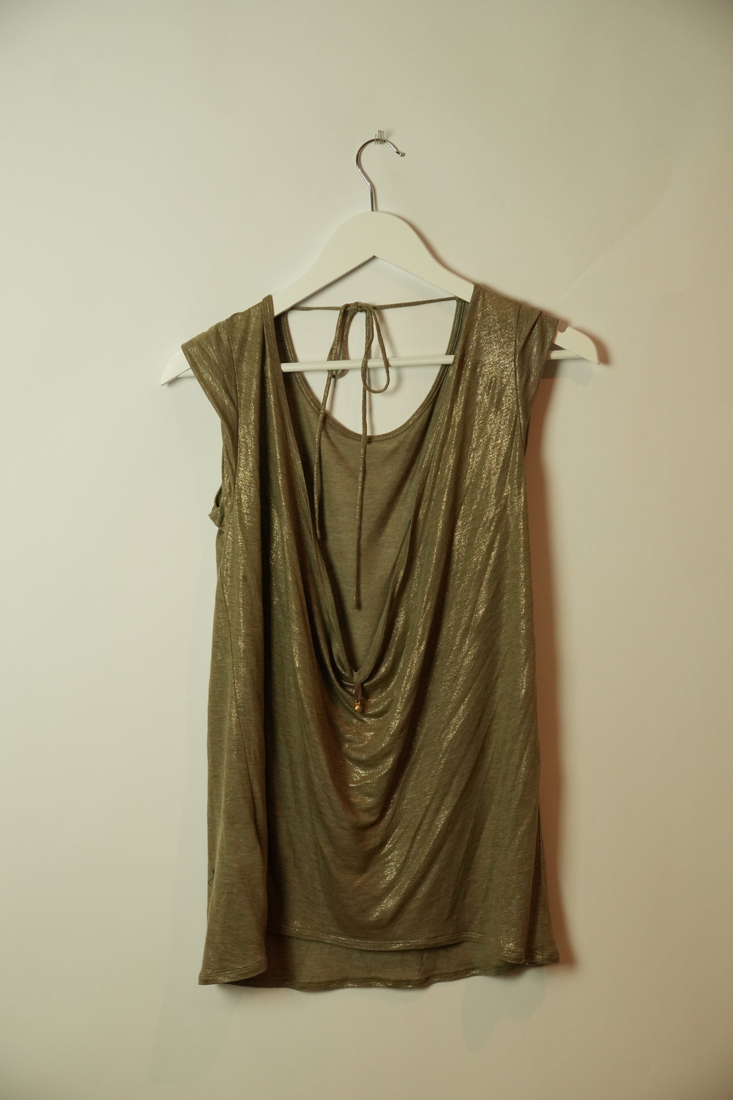 Vivienne Tam Metallic Tee w Low Back