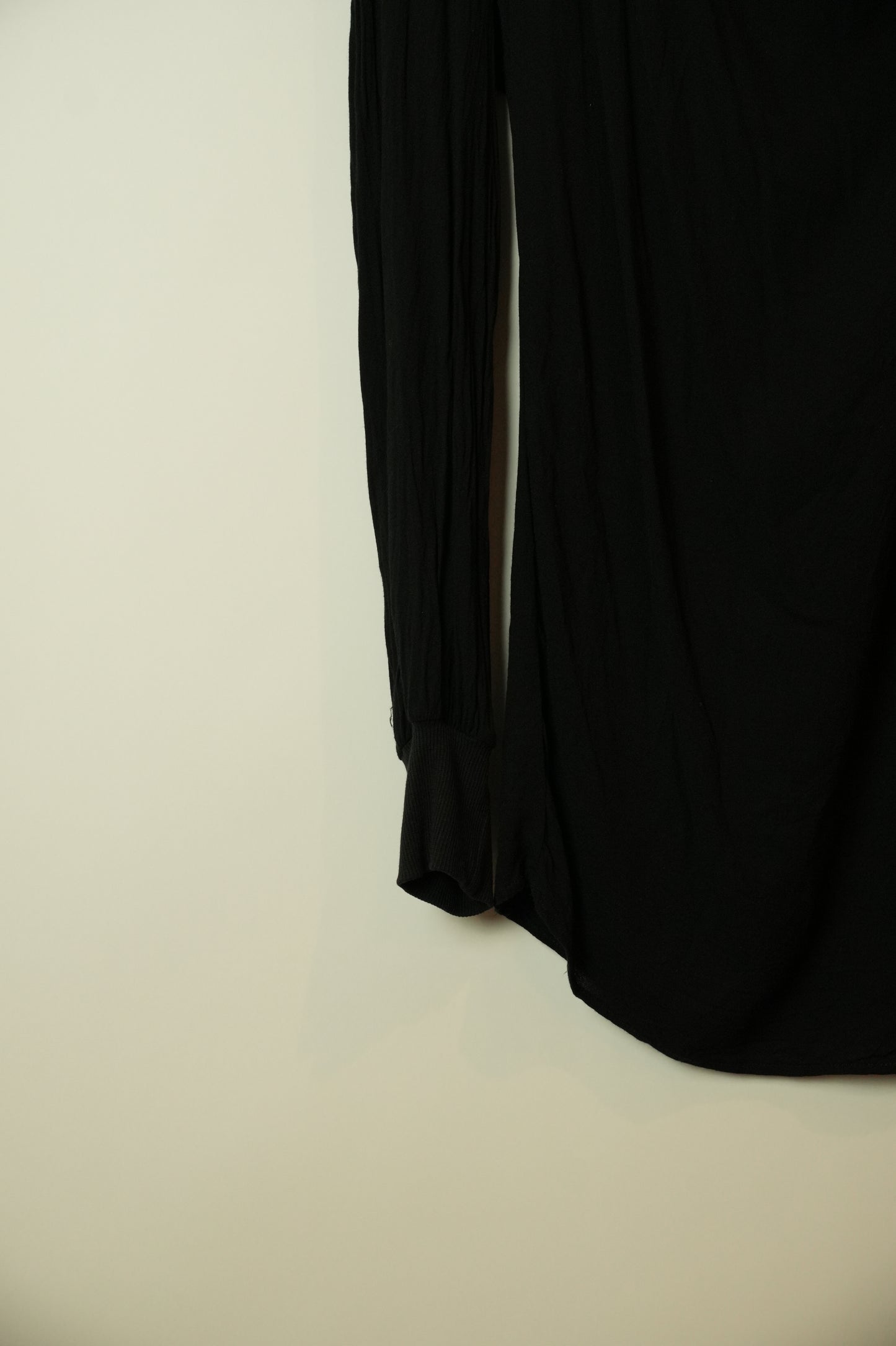 Cop Copine Black Assymetrical Button Down Blouse