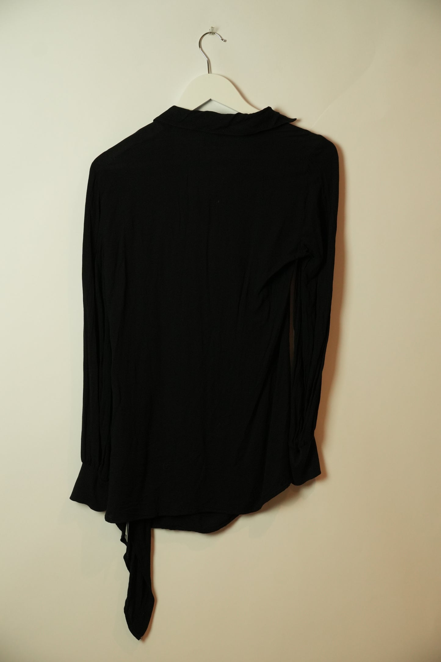 Cop Copine Black Assymetrical Button Down Blouse