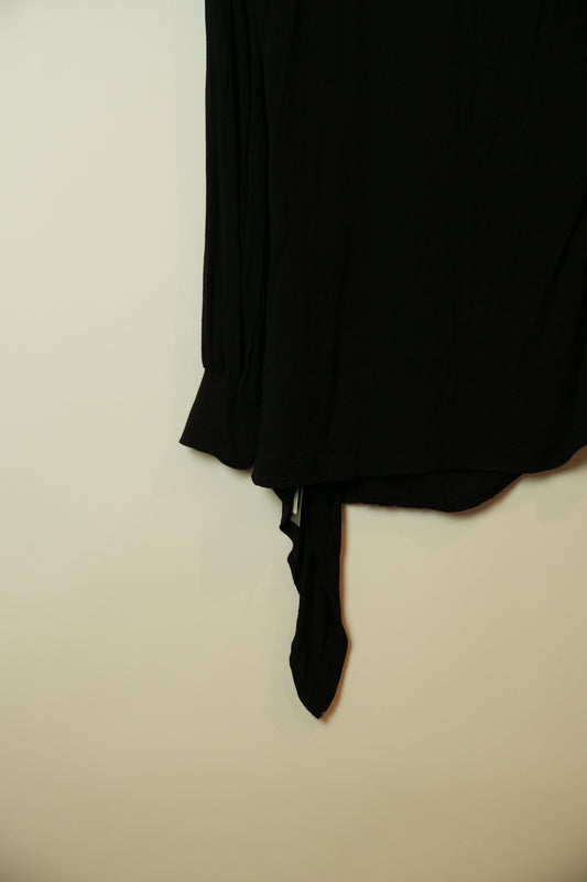Cop Copine Black Assymetrical Button Down Blouse