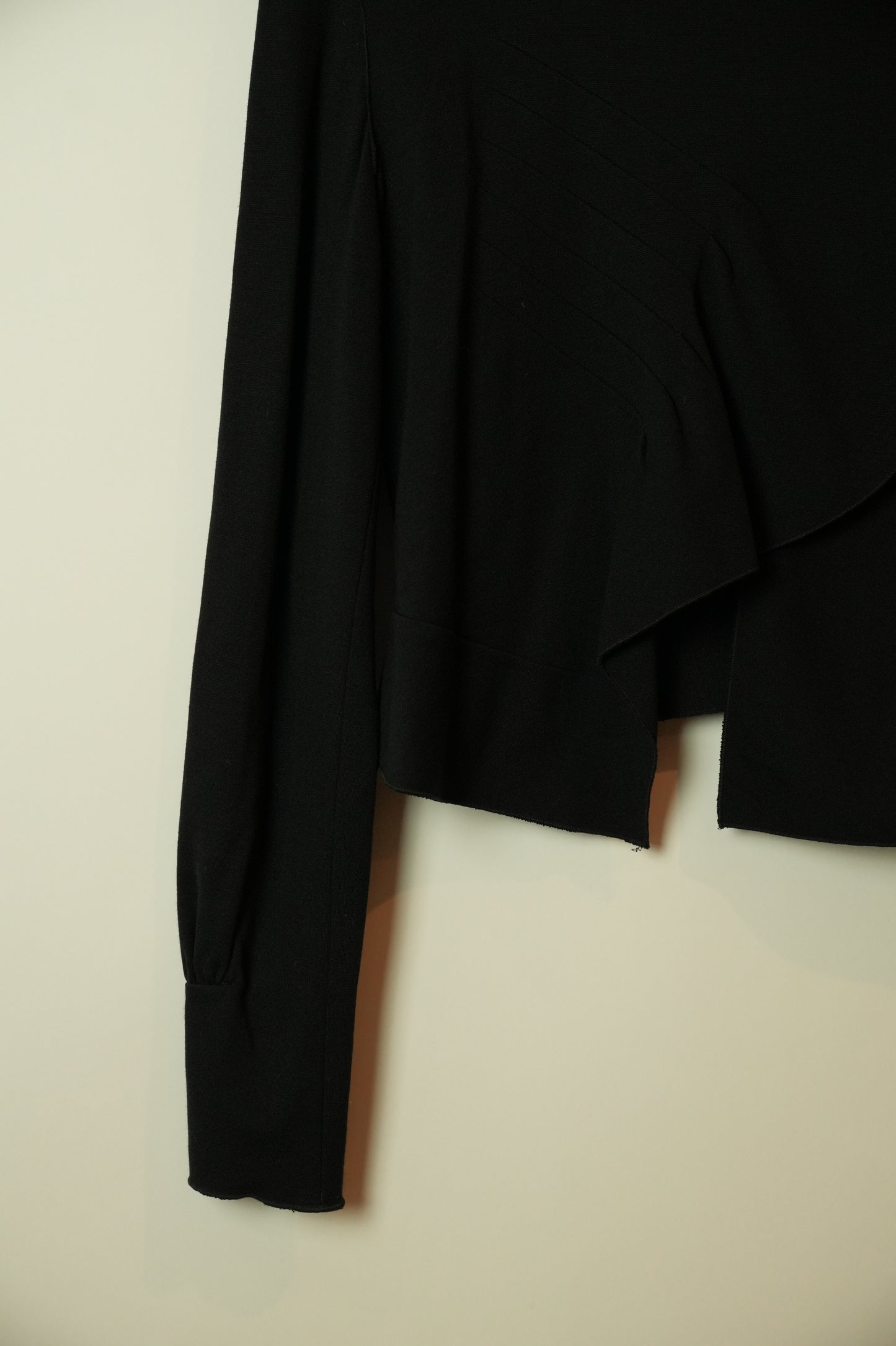 Yves Saint Laurent Assymetrical Black Cardigan
