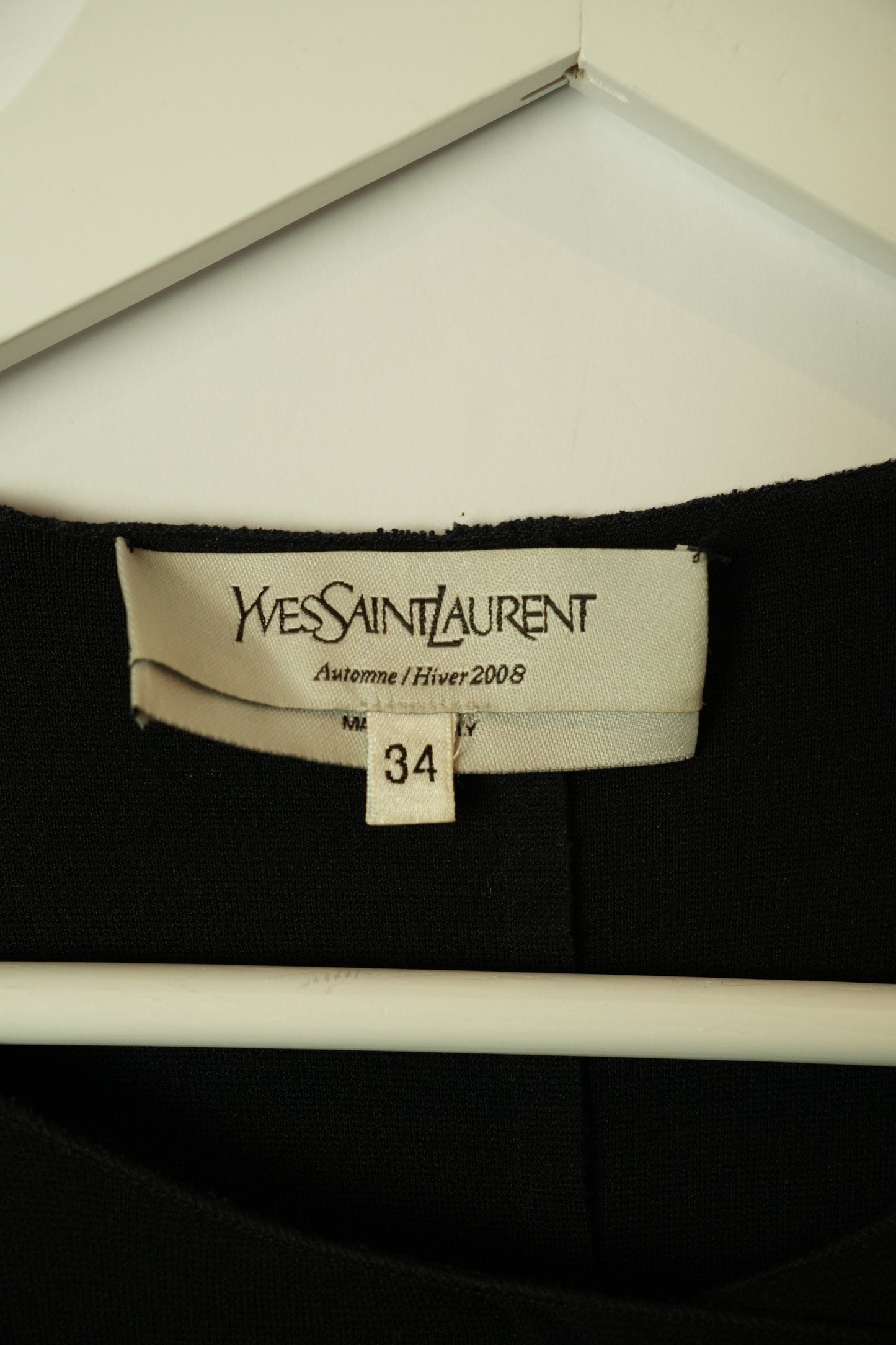 Yves Saint Laurent Assymetrical Black Cardigan