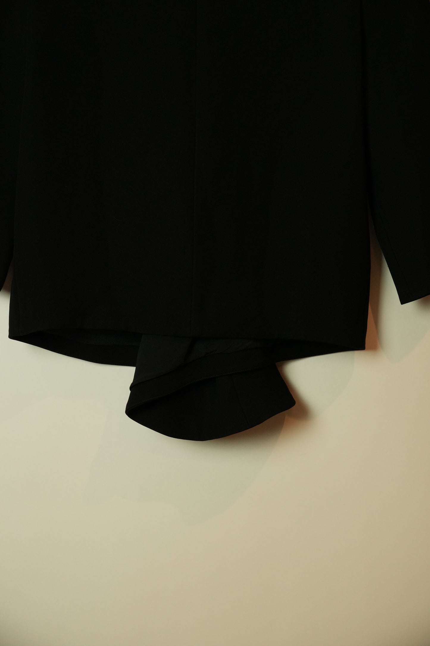 Balenciaga Black Boat Neck 3/4 sleeve w Tail blouse