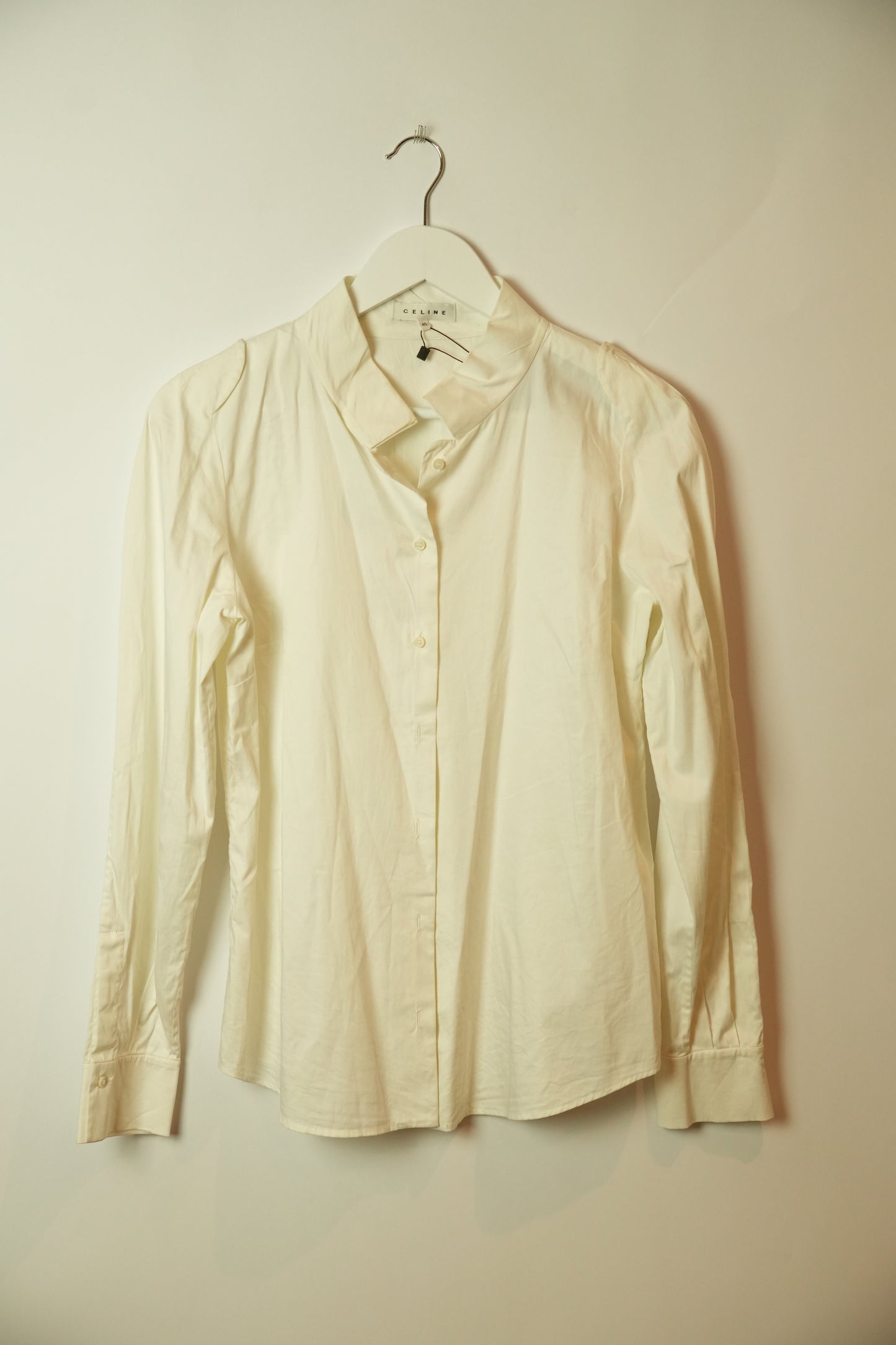 Celine Mandarin Collar Button Down Shirt