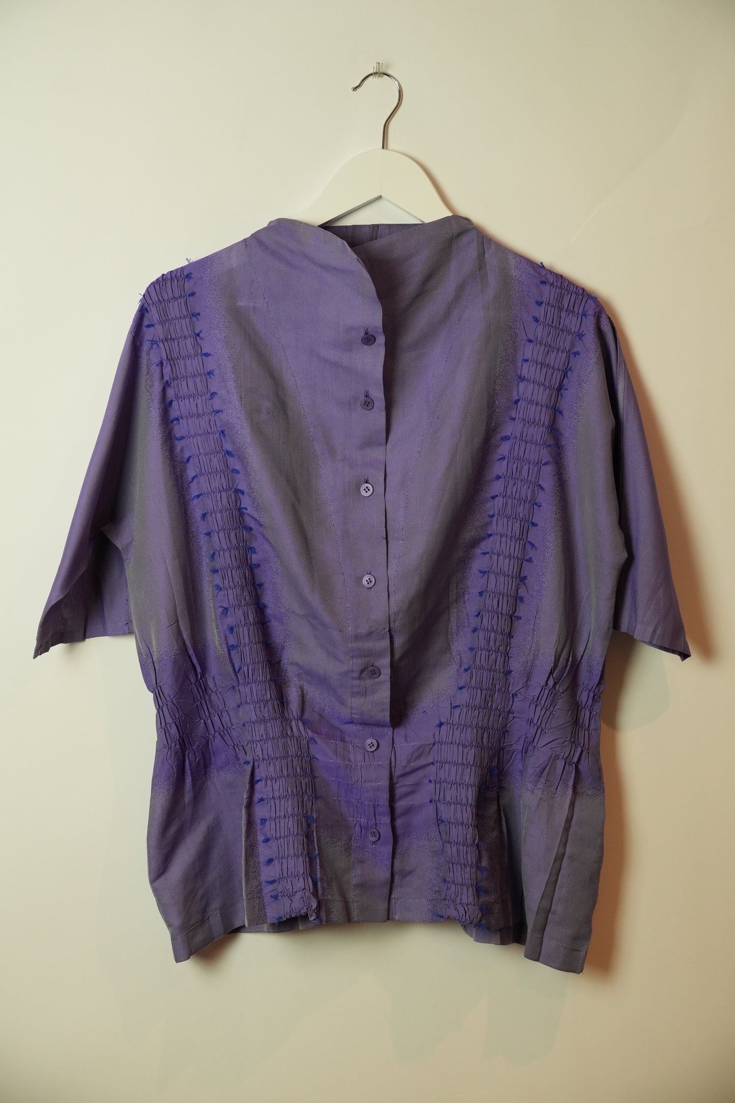 Issey Miyake Ruched Peplum SS Shirt