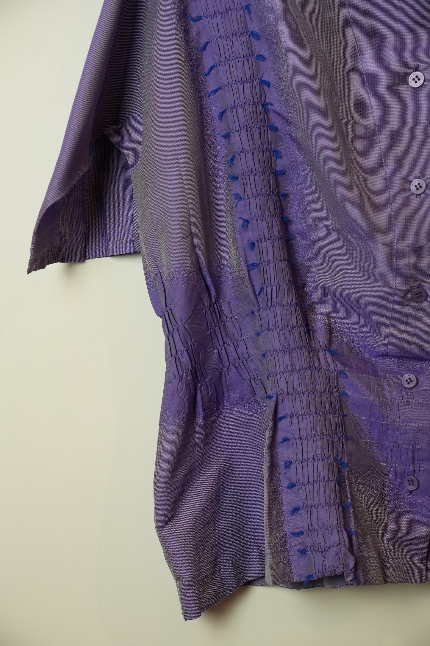 Issey Miyake Ruched Peplum SS Shirt