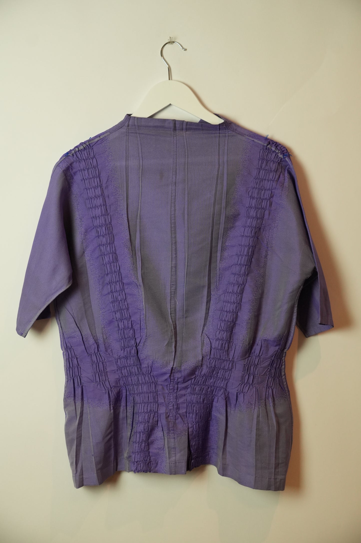 Issey Miyake Ruched Peplum SS Shirt