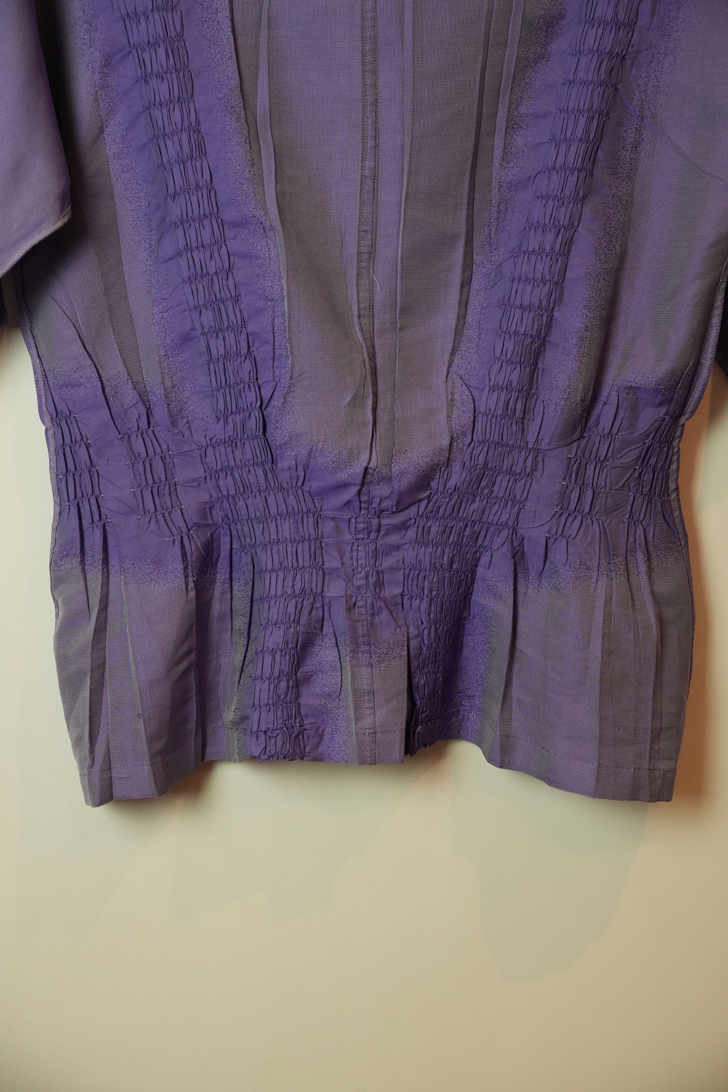 Issey Miyake Ruched Peplum SS Shirt