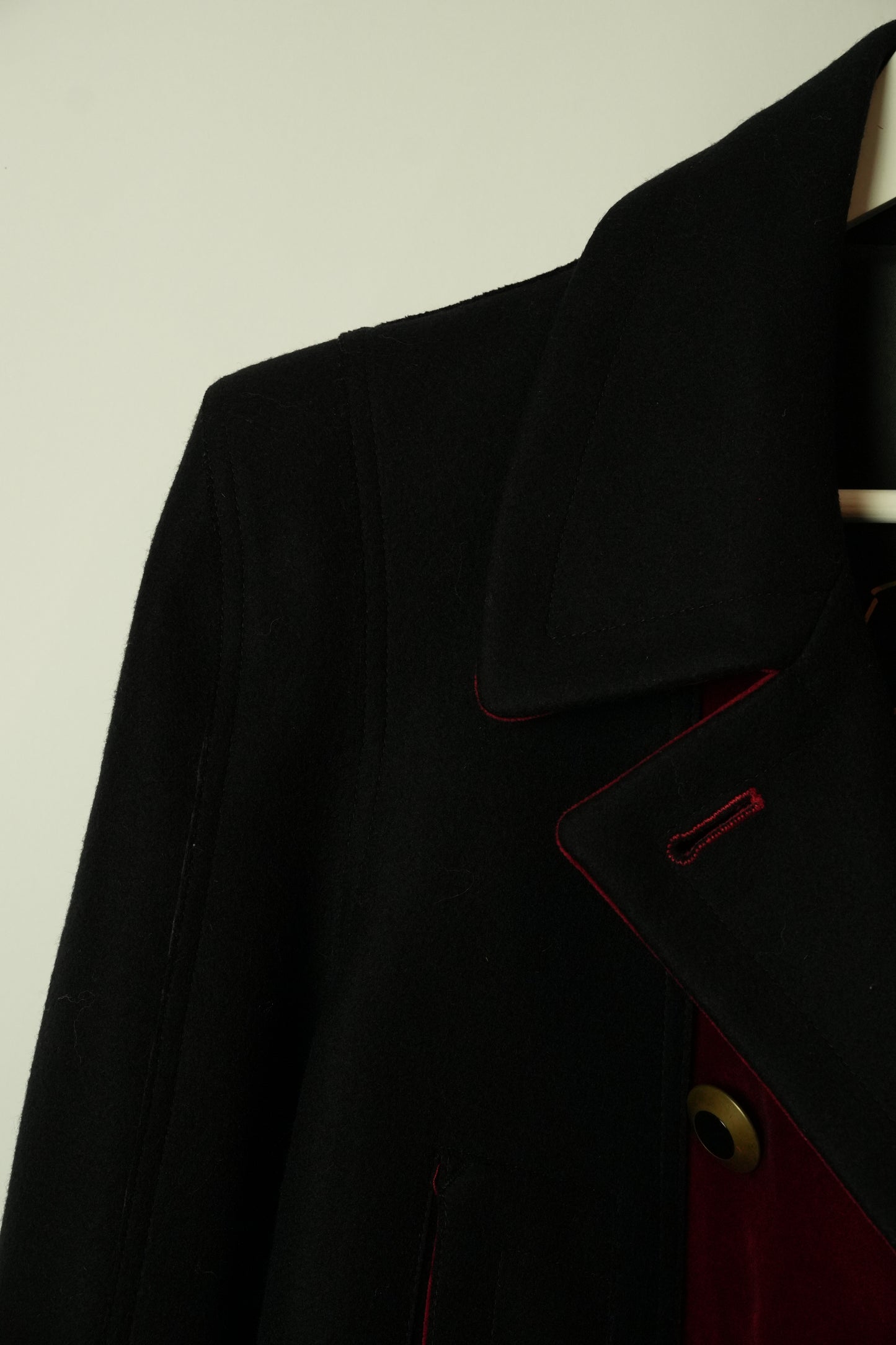 Jean Paul Gaultier Classique Velvet Double Breasted Wool Coat