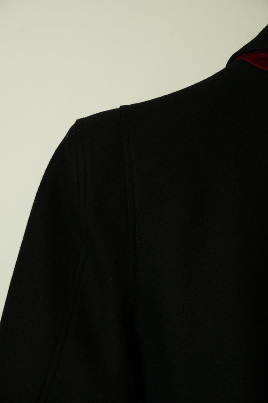 Jean Paul Gaultier Classique Velvet Double Breasted Wool Coat