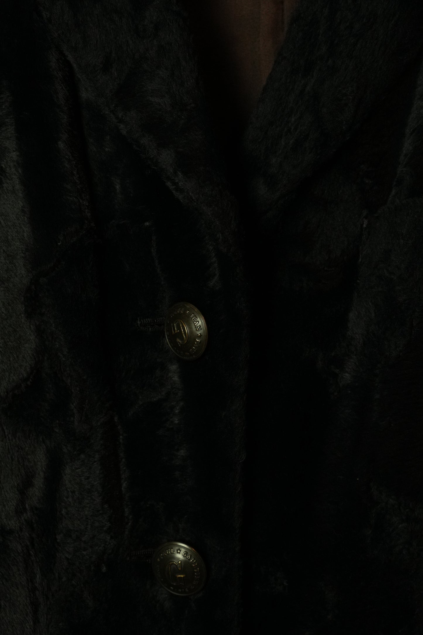 Jean Paul Gaultier Classique Velvet Double Breasted Wool Coat
