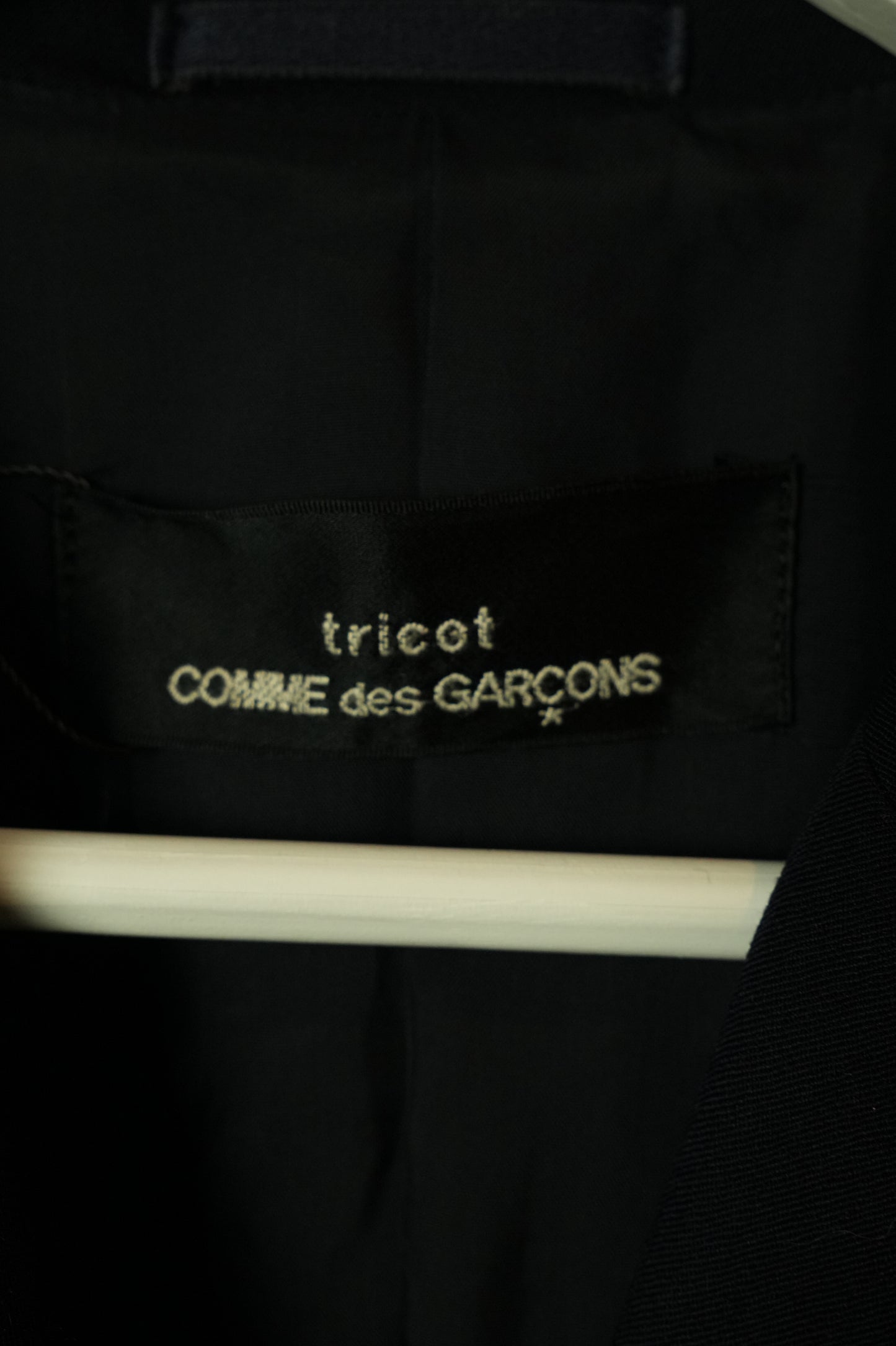 Tricot Comme Des Garcons Peak Lapel Double Breasted Long Coat Dress