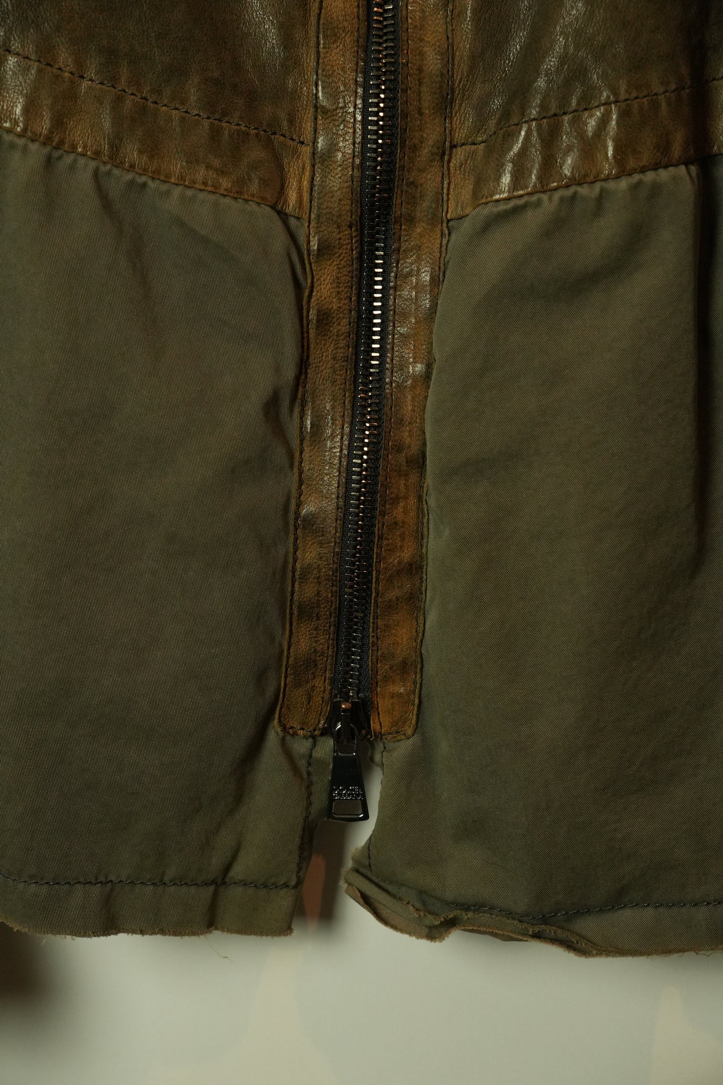 Dolce & Gabbana Tan Lamb Leather Jacket w Cotton Insert Mens