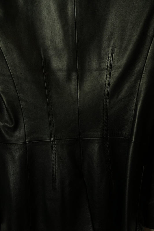 Bally Mandarin Collar Shoulder Pad Leather Jacket