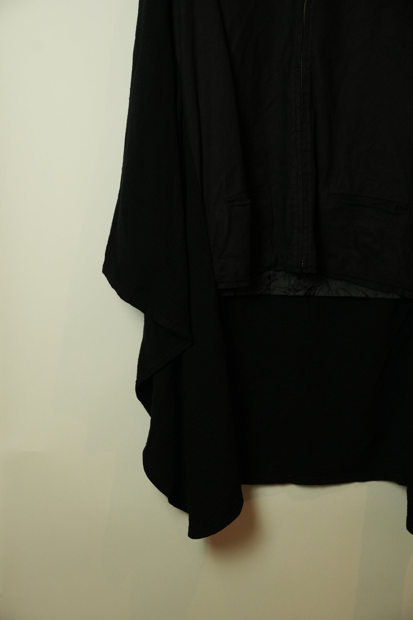 Jean Paul Gaultier Batwing Suede Like Assymetrical Jacket