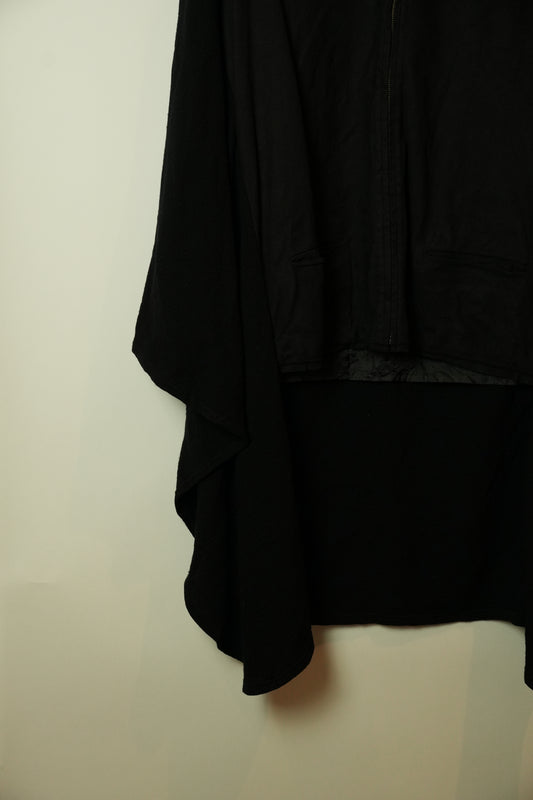Jean Paul Gaultier Batwing Suede Like Assymetrical Jacket