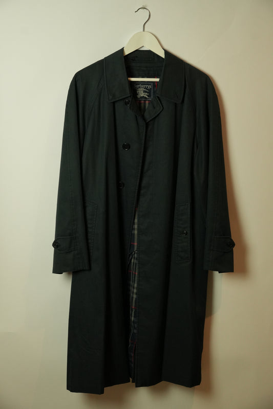 Burberry Button Down Navy Trench Coat