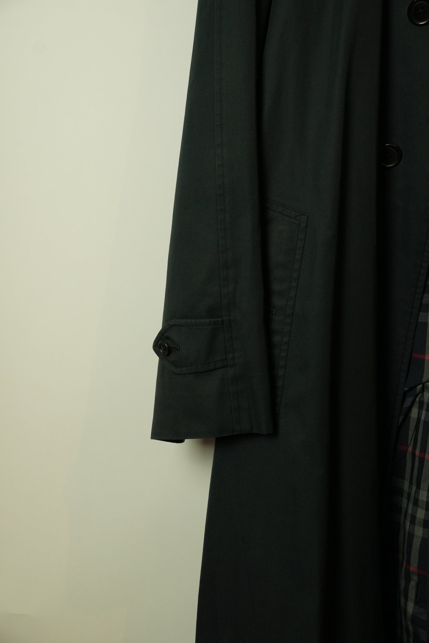Burberry Button Down Navy Trench Coat