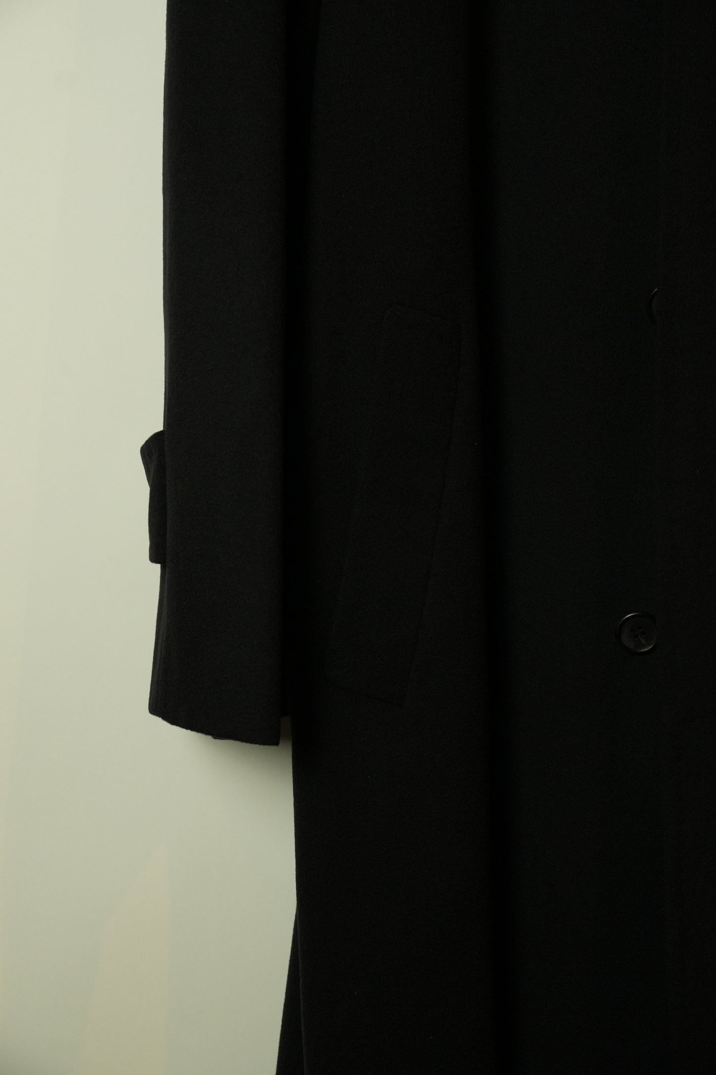 Nina Ricci Mens Black Cashmere Wool Coat