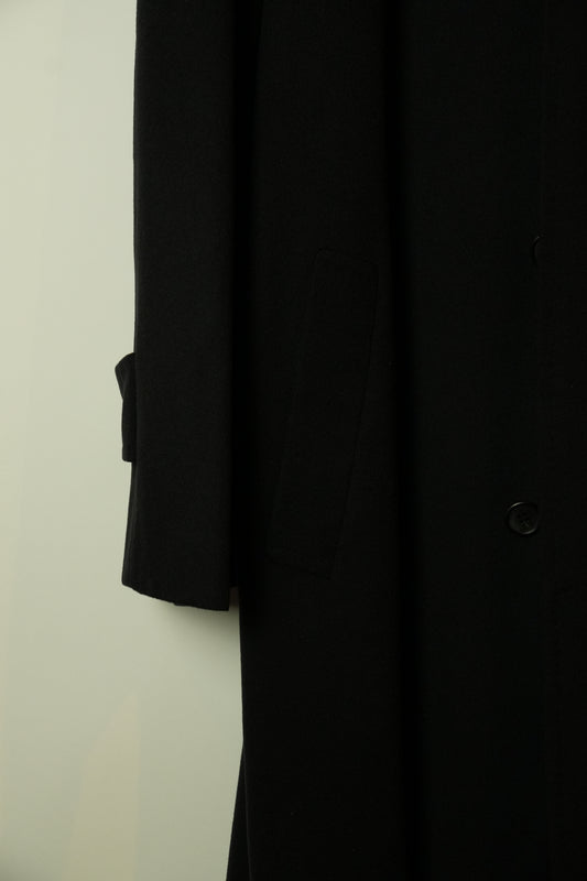 Nina Ricci Mens Black Cashmere Wool Coat