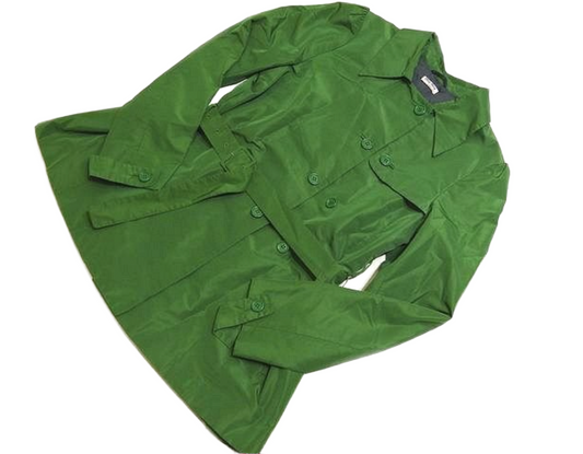 Miu Miu Short Green Nylon Trench coat w belt