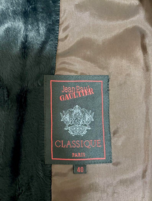 Jean Paul Gaultier Belted Button Down Fur Coat