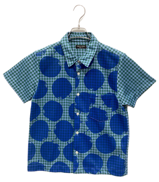 COMME des GARCONS Homme Plus houndstooth dot print bowling shirt