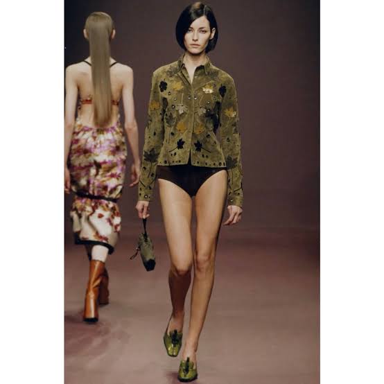Prada FW 1999 Leaf Motif Suede Velcro Bag