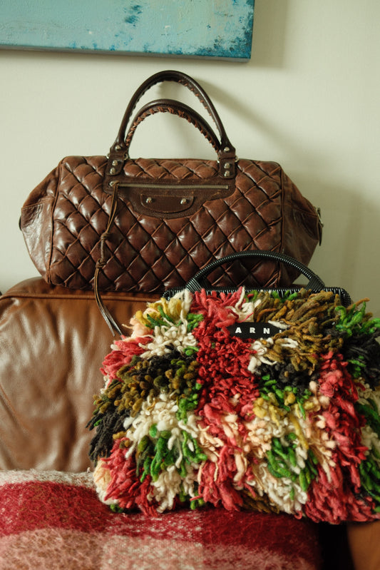 Balenciaga Quilted Brown Handbag