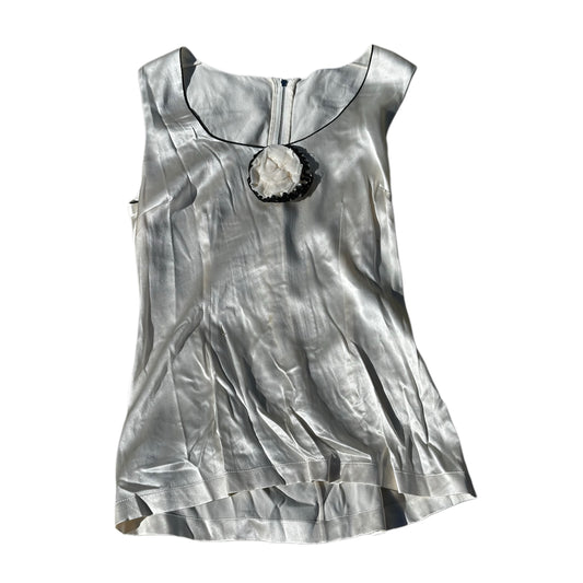 Dolce & Gabbana Silk Sless Rosette Tank