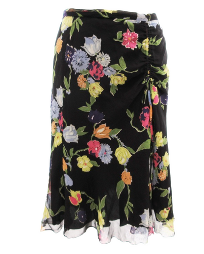 Moschino cheap and chic Floral Ruched Centre Midi skirt