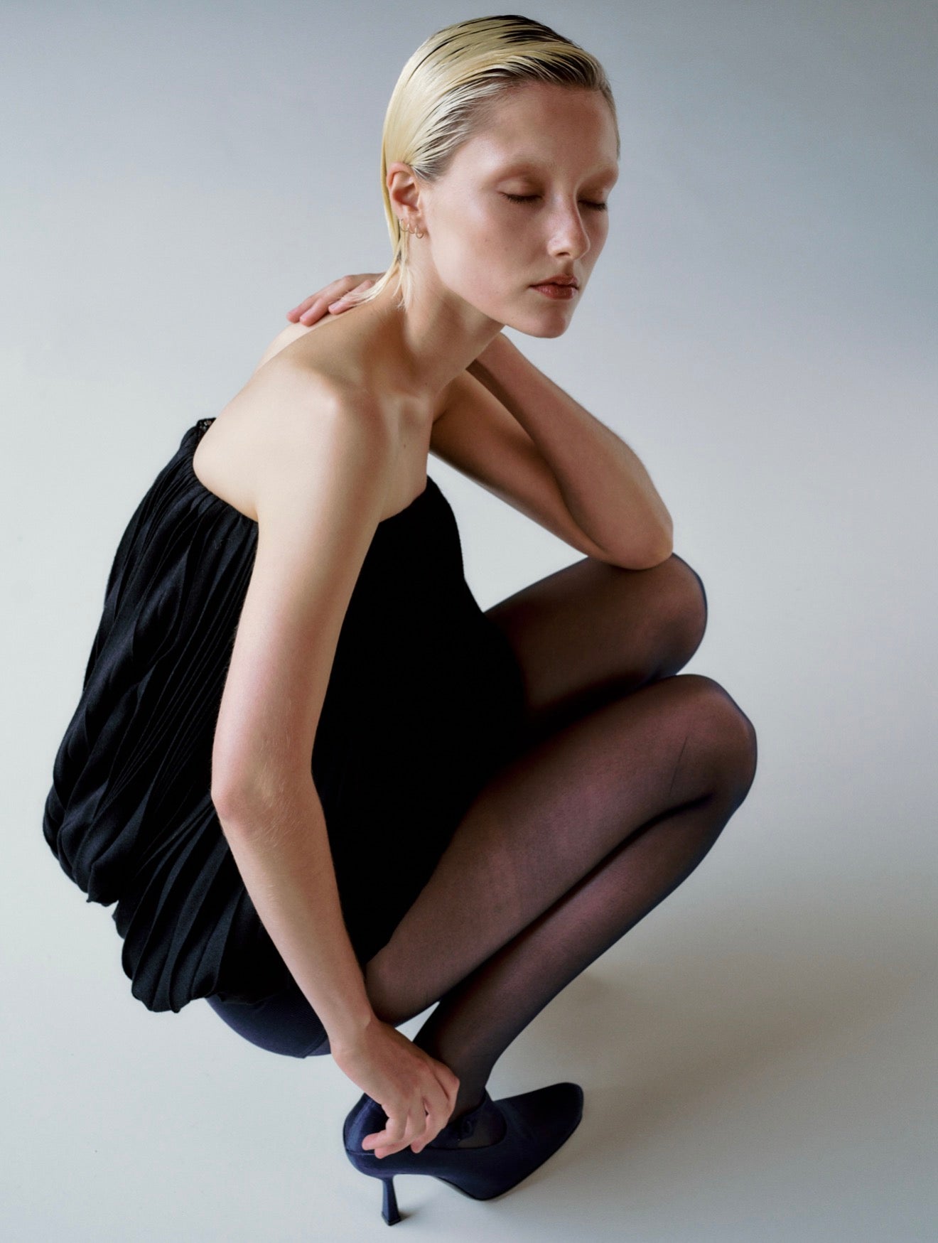 Limi Feu Bubble Pleated Assymetrical Top