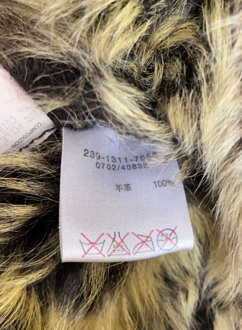 Gucci Shearling Sheepskin Suede Leather Coat Sz 44