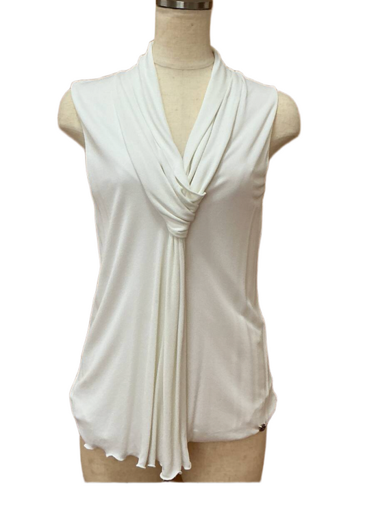 Gucci Sless Draped Neck Tie Blouse Sz M