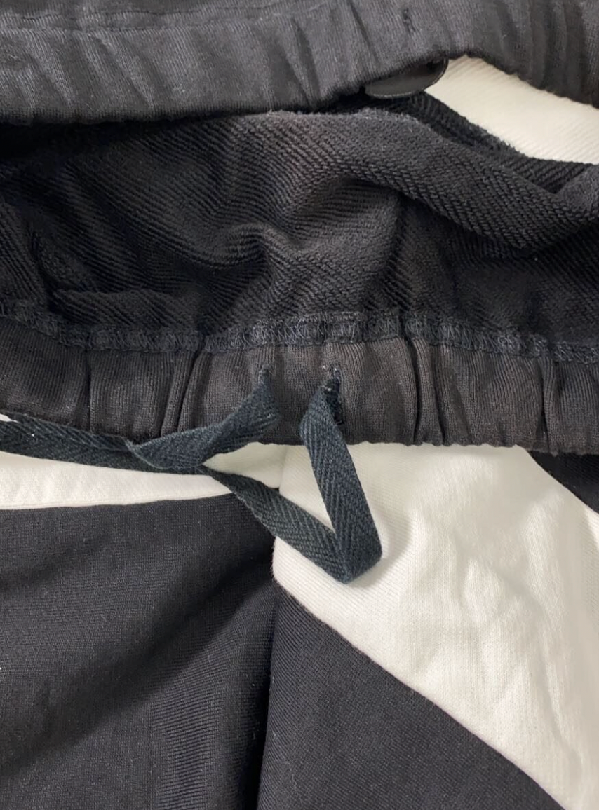 Y3 Stripe Asymmetrical Flared Sarouel Pants
