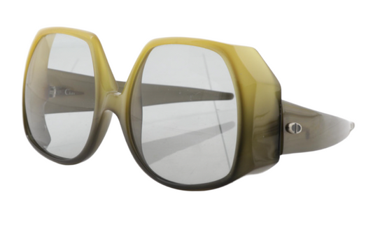 Christian Dior Yellow Black Ombre Large Oversized Sunglasses