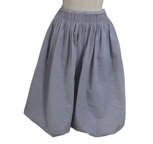 Lanvin en bleu grey balloon skirt w shirred waist