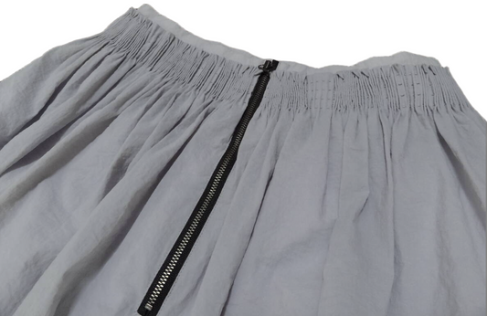 Lanvin en bleu grey balloon skirt w shirred waist