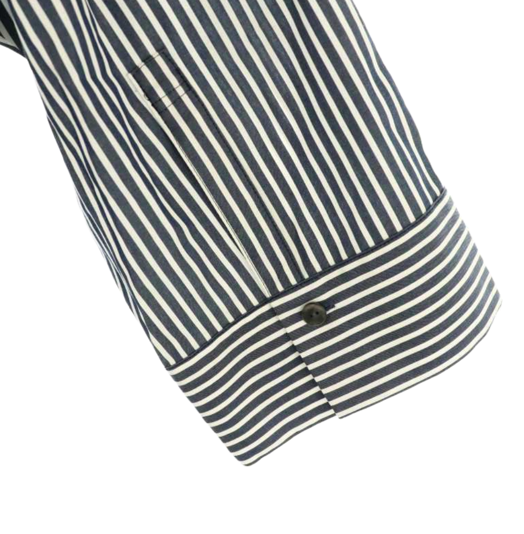 Lanvin Collection V-neck asymmetrical striped dress 38