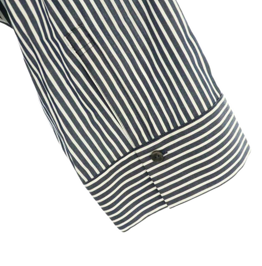 Lanvin Collection V-neck asymmetrical striped dress 38