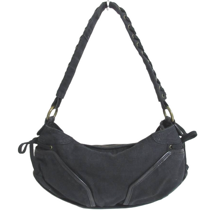 DKNY Canvas Buckle Pocket Utility Shoulder Handbag