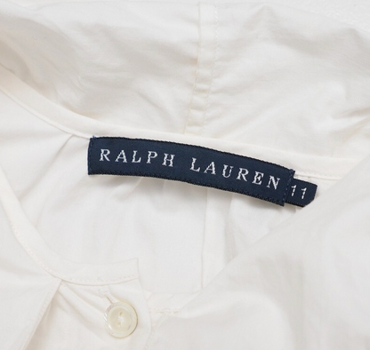 Ralph Lauren Cotton Pussy Bowtie Blouse