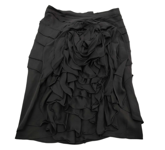 Yves Saint Laurent rive gauche Silk Rosette Front Skirt