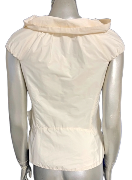 Ermanno Scervino Ruffled Gathered Vest Sz 40