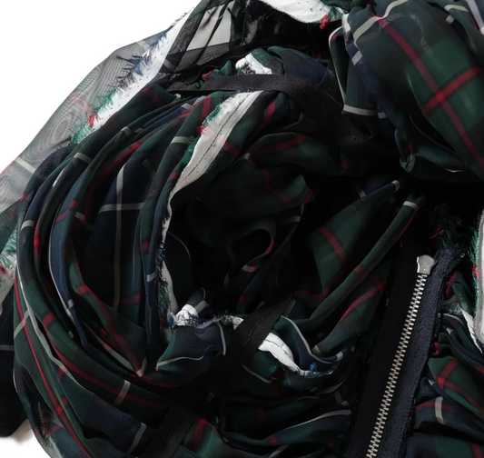 Comme des Garcons AW 2005 Blazer Tartan Ruched Dress